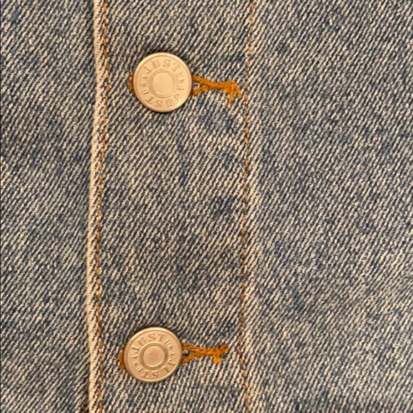 JUST USA JEAN JACKET WITH ENGLISH LACE FIRM - Picture 3 of 8